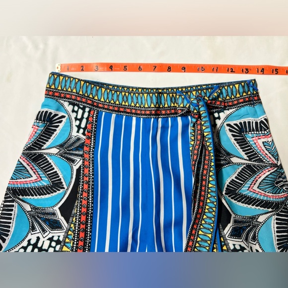 JEALOUS TOMATO Aqua blue multi graphic print palazzo pant size S. - Picture 8 of 10